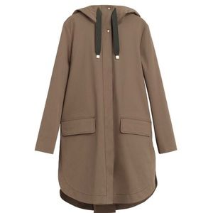 Cuyana pleat back anorak olive - small